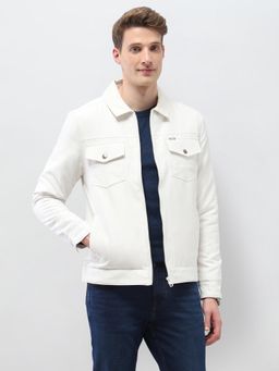 U.S. Polo Assn. Denim Co. - White Polyester Solid Jacket