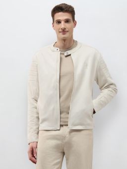 U.S. Polo Assn. Denim Co. - White Polyester Solid Jacket