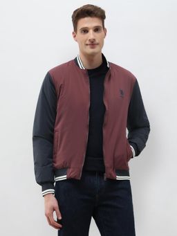 U.S. Polo Assn. Denim Co. - Red Polyester Colorblock Jacket