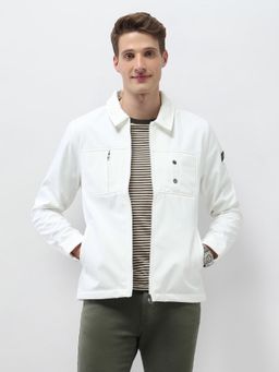 U.S. Polo Assn. Denim Co. - White Polyester Solid Jacket