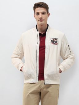 U.S. Polo Assn. Denim Co. - White Polyester Solid Jacket