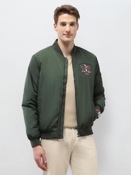 U.S. Polo Assn. Denim Co. - Green Polyester Solid Jacket