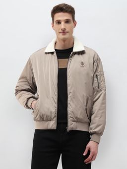 U.S. Polo Assn. Denim Co. - Brown Polyester Solid Jacket