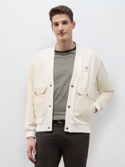 U.S. Polo Assn. Denim Co. - White Cotton Solid Jacket
