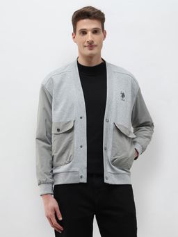 U.S. Polo Assn. Denim Co. - Grey Cotton Solid Jacket