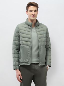 U.S. POLO ASSN. - Green Nylon Solid Puffer Jacket