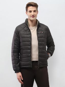 U.S. POLO ASSN. - Brown Nylon Solid Puffer Reversible Jacket