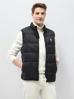U.S. POLO ASSN. - Black Nylon Solid Puffer Jacket