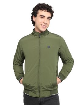 Parx - Green Polyester Solid Jacket