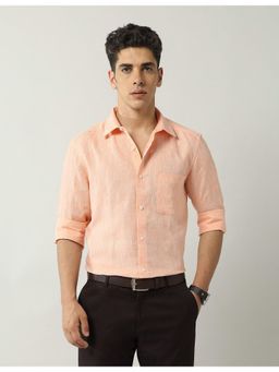 AD By Arvind - Orange Regular Fit Solid Shirt