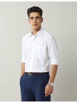 AD By Arvind - White Regular Fit Jaquard Shirt