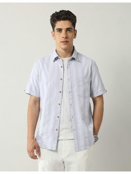 AD By Arvind - Grey Modern Slim Fit Dobby Shirt