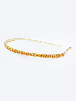 ORNAMAAS - 22K Gold Plated Chain Hair Band