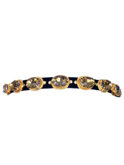 ORNAMAAS - Gold Gun Metal Hexagun Hair Band