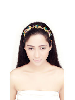 ORNAMAAS - Multi-Color Rangoli Hair Band