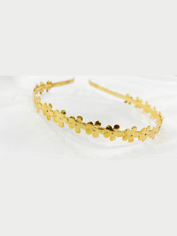 ORNAMAAS - 22K Gold Plated Flower Hair Band