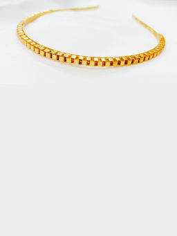 ORNAMAAS - 22K Gold Plated Block Hair Band