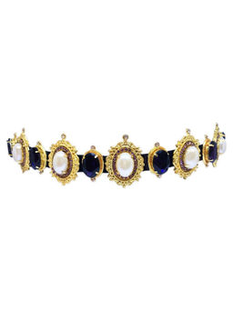 ORNAMAAS - Arania Navy Blue Pearl Hair Band