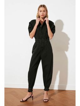 Trendyol - Black Denim Utilty Jumpsuit (UK 14)