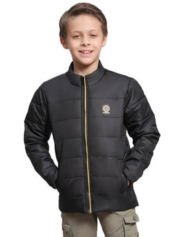 Monte Carlo - Black Solid High Neck Jacket