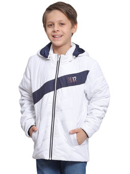Monte Carlo - White Solid Hood Jacket