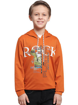 Monte Carlo - Orange Printed Hood T-Shirt