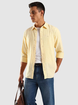 Calvin Klein - Men Yellow Stripes Casual Shirt