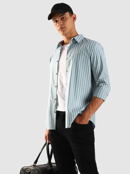 Calvin Klein - Men Blue Stripes Casual Shirt