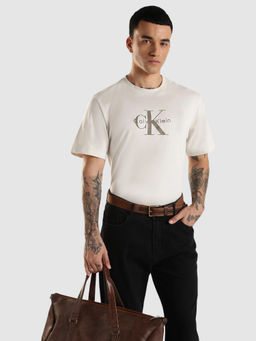 Calvin Klein - Men White Printed T-Shirt