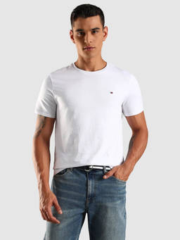 Tommy Hilfiger - Men White Solid T-Shirt