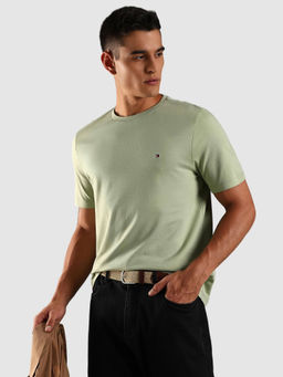 Tommy Hilfiger - Men Green Solid T-Shirt