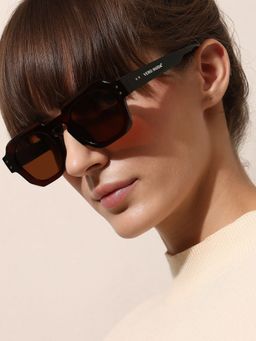 VERO MODA - Brown Oval Framed Sunglasses