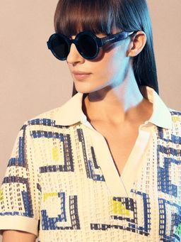 VERO MODA - Blue Round Framed Sunglasses
