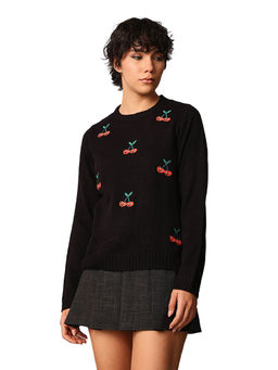 ONLY - Black Embroidered Sweater