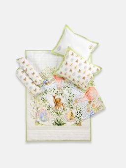 THE BABY TRUNK - Enchanted Deer Organic Cotton Cot Bedding Set With Quilt- Set of 6