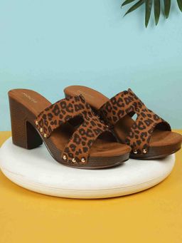 Mochi - Women Tan Casual Heels