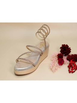 Sana K Luxurious Footwear - Baby Gold Spring Wedges