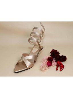 Sana K Luxurious Footwear - Beige Spring Kitten Heels