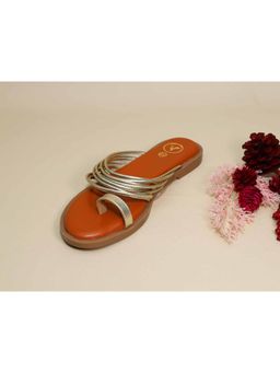 Sana K Luxurious Footwear - Gold String Flats