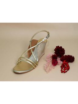 Sana K Luxurious Footwear - Gold String Half Wedges