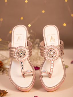 House of Vian - Jharokha Pink Wedges