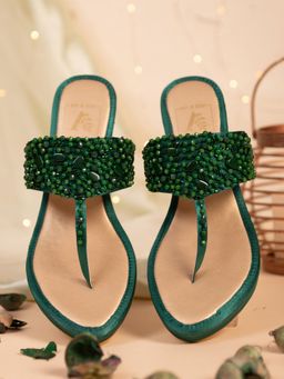 House of Vian - Samara Green Wedges