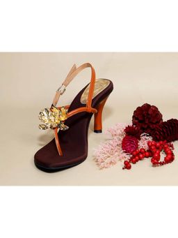 Sana K Luxurious Footwear - Zeno Brown Pencil Heels