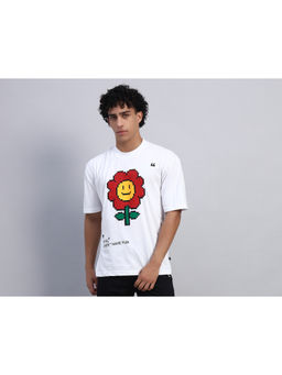 Griffel - Men White Printed T-Shirt