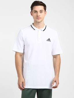 adidas - M SL PQ PS White Sports Polo Shirt