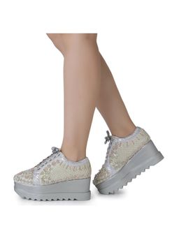 Anaar - Pink Pista Rose Wedge Sneakers