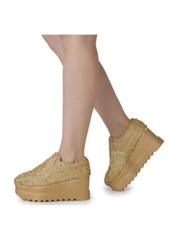 Anaar - Gold Miss Sizzle Wedge Sneakers