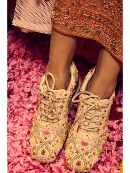 Anaar - Beige Rangeela Wedge Sneakers