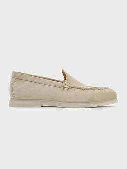 NAUVAB - Nagra Beige Suede Round Toe Loafer