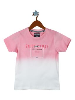 Monte Carlo - Boys Cotton Blend Ombre Pink T-Shirt